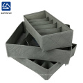 wholesale durable grey 3 pcs folding storage box for bra